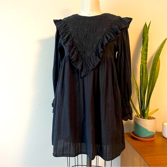 O17 Women's Uo Pepper Ruffle Bib Babydoll Dress - Picture 2 of 13